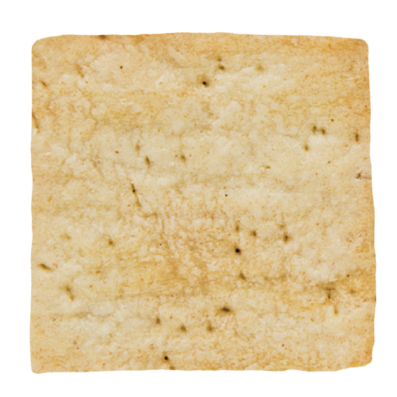 Crackers con sal ahumada en madera de roble. All-natural Oak Smoked Salt Crackers.